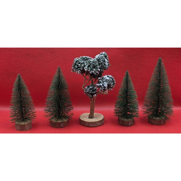 5 Cobblestone Corners Coordinating Accessories Pine Christmas Village Trees - Picture 4 of 5